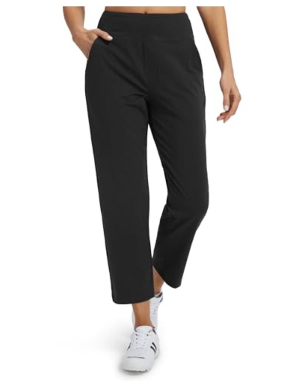 High Waisted Stretchy Ankle Pants with 4 Pockets for Golf Work Yoga